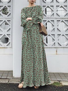 Geo print maxi dress