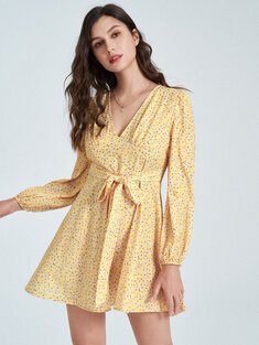 V-neck floral dress