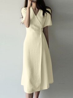 V-neck wrap dress